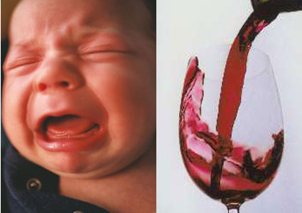 France: When babies whine, give them wine.