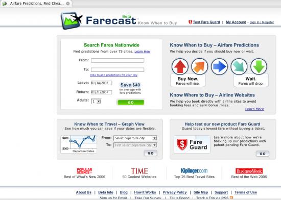 Farecast: The New Psychic Website