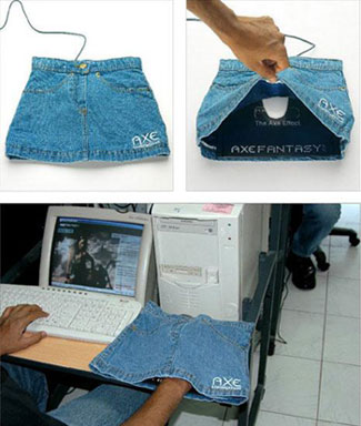 Totally Geeky or Geek Chic? Skirt-Covered Mousepad