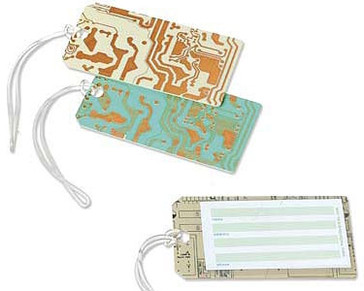 Travel In Style With Circuit Board Luggage Tags