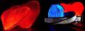 Totally Geeky or Geek Chic? Fiber Optic Heart Pillows