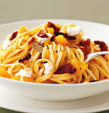 Today's Special: Linguine with Squash, Bacon, and Goat Cheese Today's Special: Linguine with Squash, Bacon, and Goat Cheese