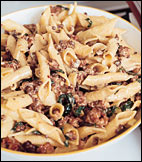 Today's Special: Pasta with Sausage, Basil and Mustard Today's Special: Pasta with Sausage, Basil and Mustard