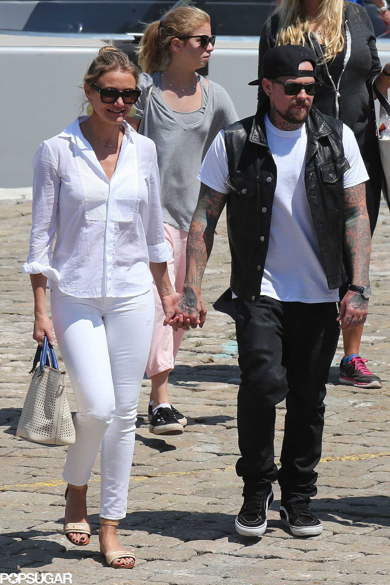 Cameron Diaz and Benji Madden held hands as they headed to the | Can't ...